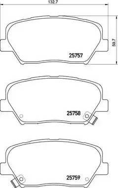 Колодки передні P30070 BREMBO
