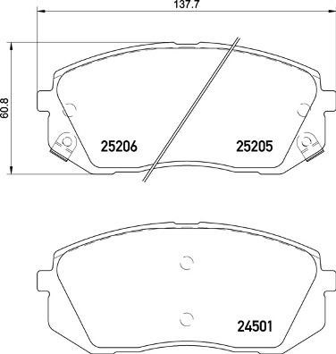 Гальмівні колодки P30093 BREMBO