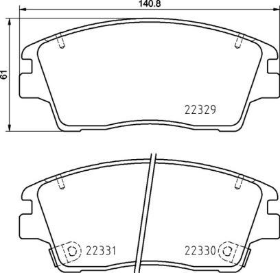 Колодки гальмівні передні, дискові P30096 BREMBO