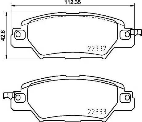 Колодки гальмові задні, дискові P49053 BREMBO