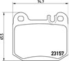 Комплект задніх колодок P50043 BREMBO