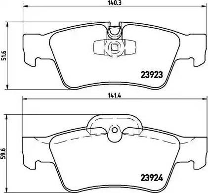 Колодки на гальмо задній дисковий P50064 BREMBO