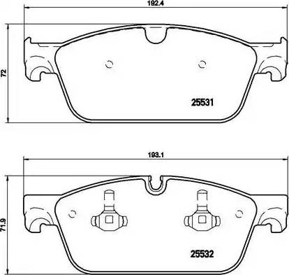 Передні гальмівні колодки P50102 BREMBO