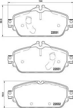 Передні гальмівні колодки P50119 BREMBO