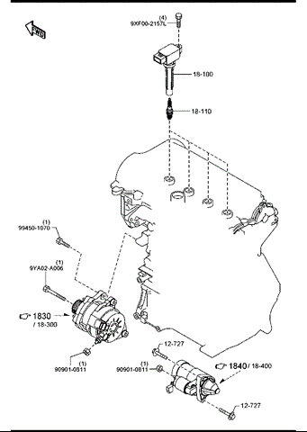 Котушка P51B18100 MAZDA