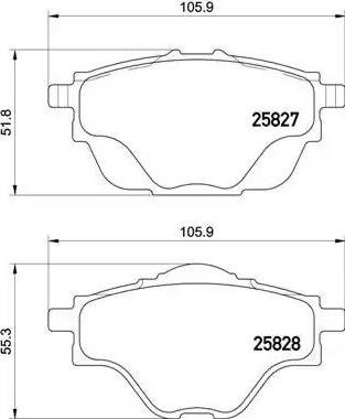 Колодки гальмові задні, дискові P61124 BREMBO