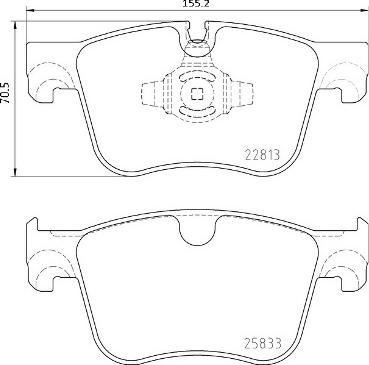 Колодки передні P61135 BREMBO