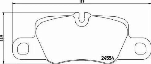 Комплект задніх колодок P65020 BREMBO