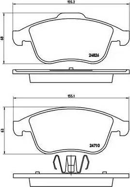Тормозні колодки P68047 BREMBO