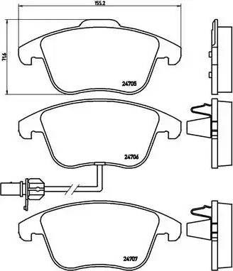 Гальмівні колодки P85113 BREMBO
