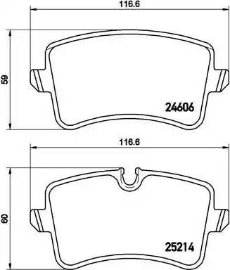 Колодки гальмівні задні, дискові P85117 BREMBO