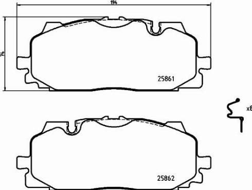 Тормозні колодки P85165 BREMBO