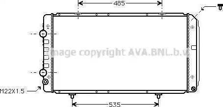 Ava citroen радіатор охолодження jumper 1,9d-1,9td 94- PE2150