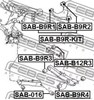 Сайлентблок заднього важеля SABB9RKIT FEBEST