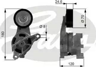 Натяжна планка поліклинового ременя T38438 GATES