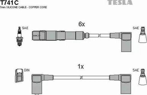 Комплект кабелiв запалювання T741C