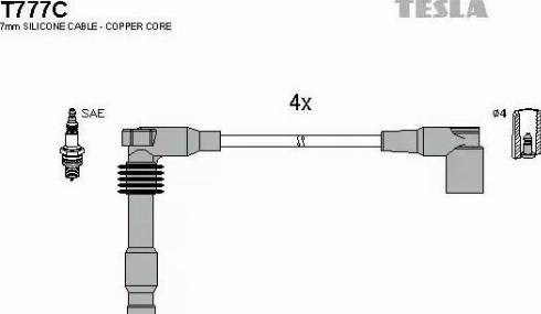 Комплект кабелiв запалювання T777C