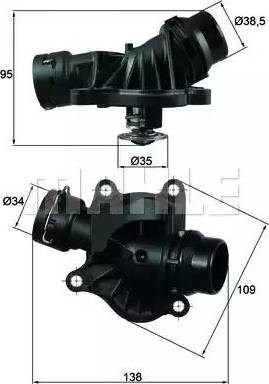 Термостат TI23488 MAHLE