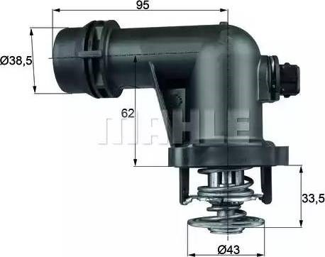 Блок термостата TM15105 MAHLE