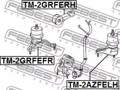 Опора двигуна / кпп TM-2GRFEFR