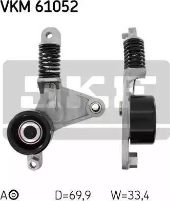 Натяжний ролик VKM61052 SKF