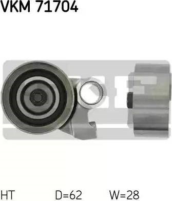 Ролик натяжителя газорозподільного ременя VKM71704 SKF