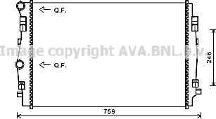 Радіатор охолодження двигуна VNA2344 AVA