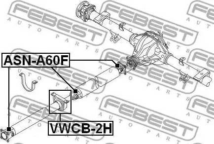 Опора карданного валу VWCB2H FEBEST