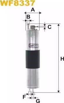 Bosch f5952 h=319mm фільтр паливний bmw e46 1,6-3,0 z3 2,2-3,0 WF8337