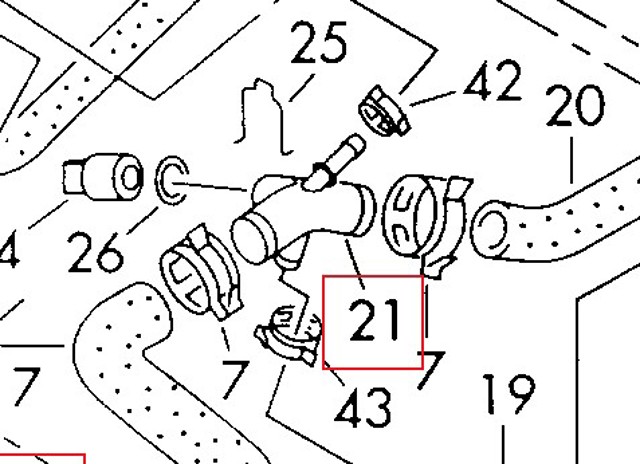 Водяний патрубок P073 ACS