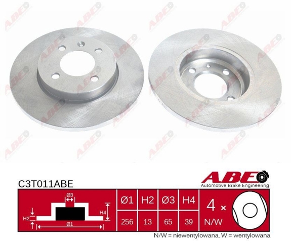 Гальмо дискове переднє C3T011ABE ABE