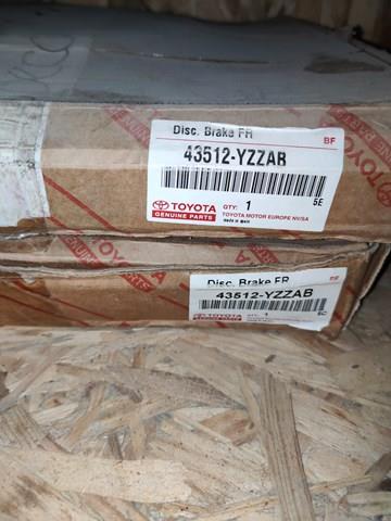 Диск переднього гальма 43512YZZAB TOYOTA