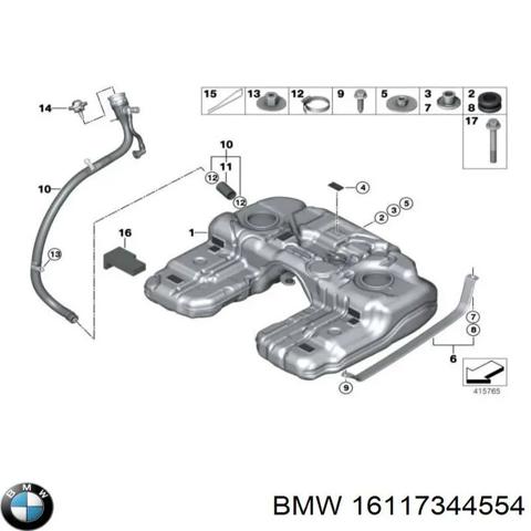 Бензобак 16117344554 BMW