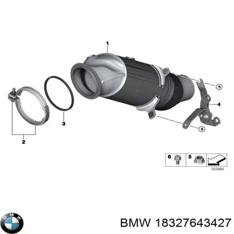 Труби і підвіска глушника 18327643427 BMW