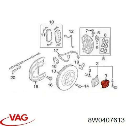 Маточина (передня) 8W0407613 VAG