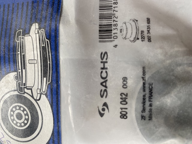 Підшипник опорний амортизатора, переднього 801042 SACHS