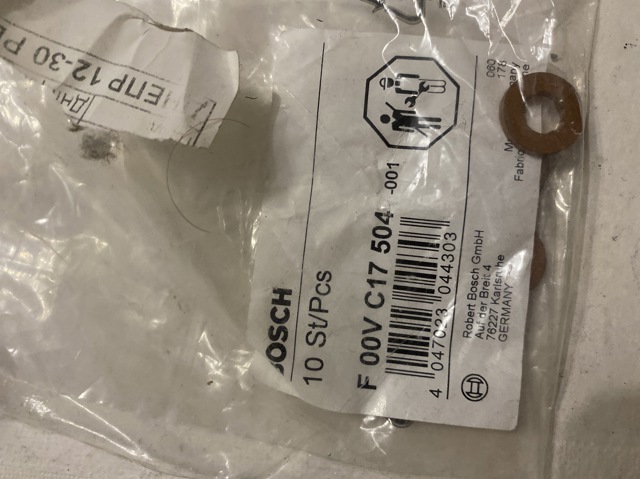 Ущільнююче кільце форсунок інжектора F00VC17504 BOSCH