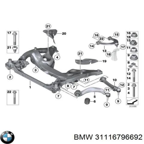 Підрамник передньої підвіски 31116796692 BMW