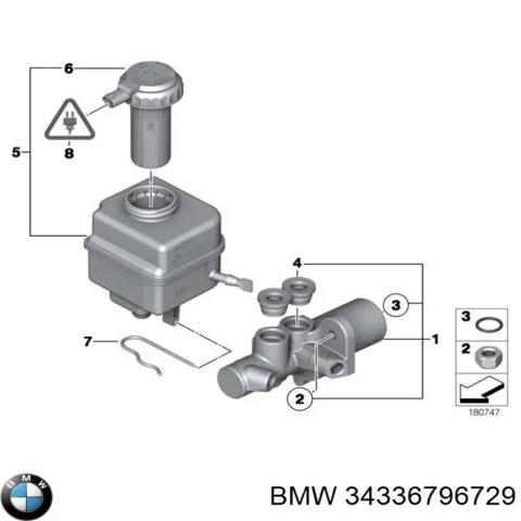 Циліндр гальмівний, головний 34336796729 BMW