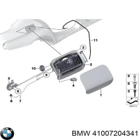 Лючок (дверцята) бензобака 41007204341 BMW