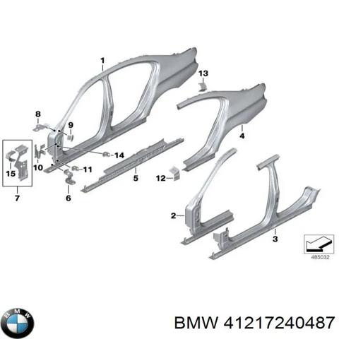Крило заднє 41217240487 BMW