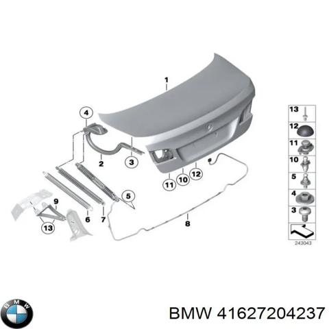 Деталі багажника (петлі і упор кришки) 41627204237 BMW