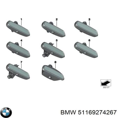 Салоне дзеркало заднього виду 51169274267 BMW