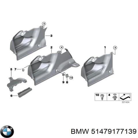 Облицювання багажного відсіку, ліве 51479177139 BMW