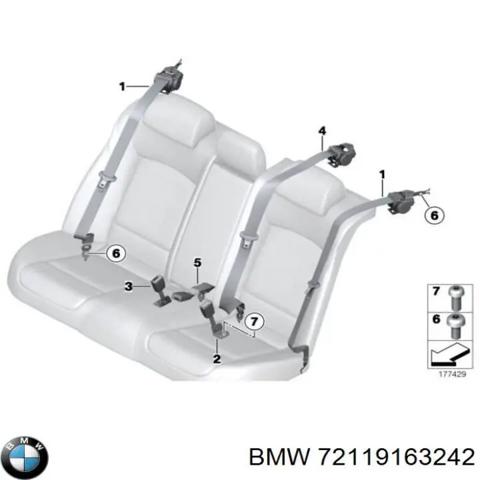 Ремінь безпеки задній 72119163242 BMW