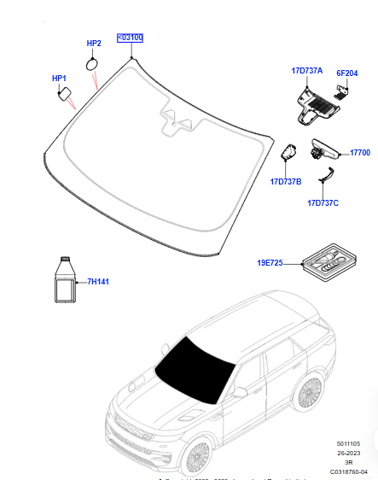 Автоскло LR184838 LAND ROVER
