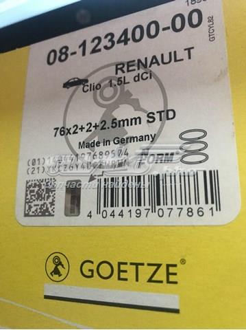 Комплект поршневих кілець на 1 циліндр, STD. 0812340000 GOETZE