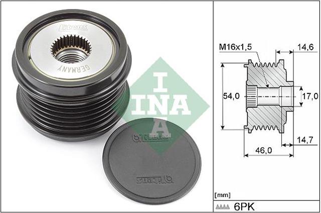 Обгонна муфта генератора 535030810 INA