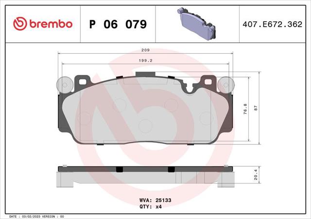 Дискові гальма P06079 BREMBO