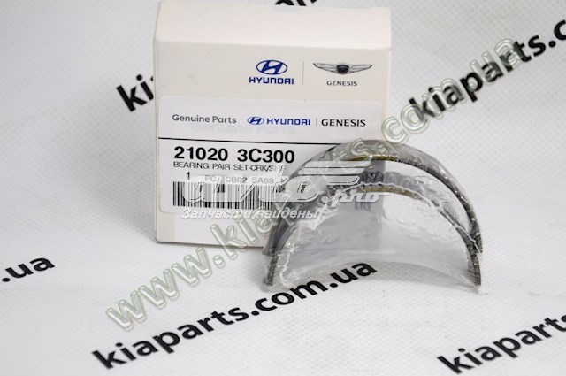 Вкладиші коленвала, корінні, комплект, стандарт (STD) 210203C300 HYUNDAI